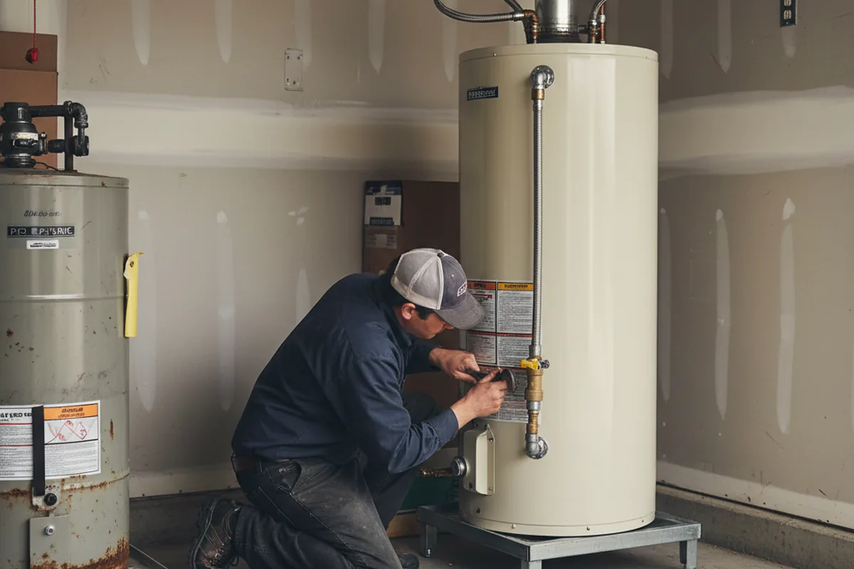 Water heater and shutoff valve replacement in Vandergrift