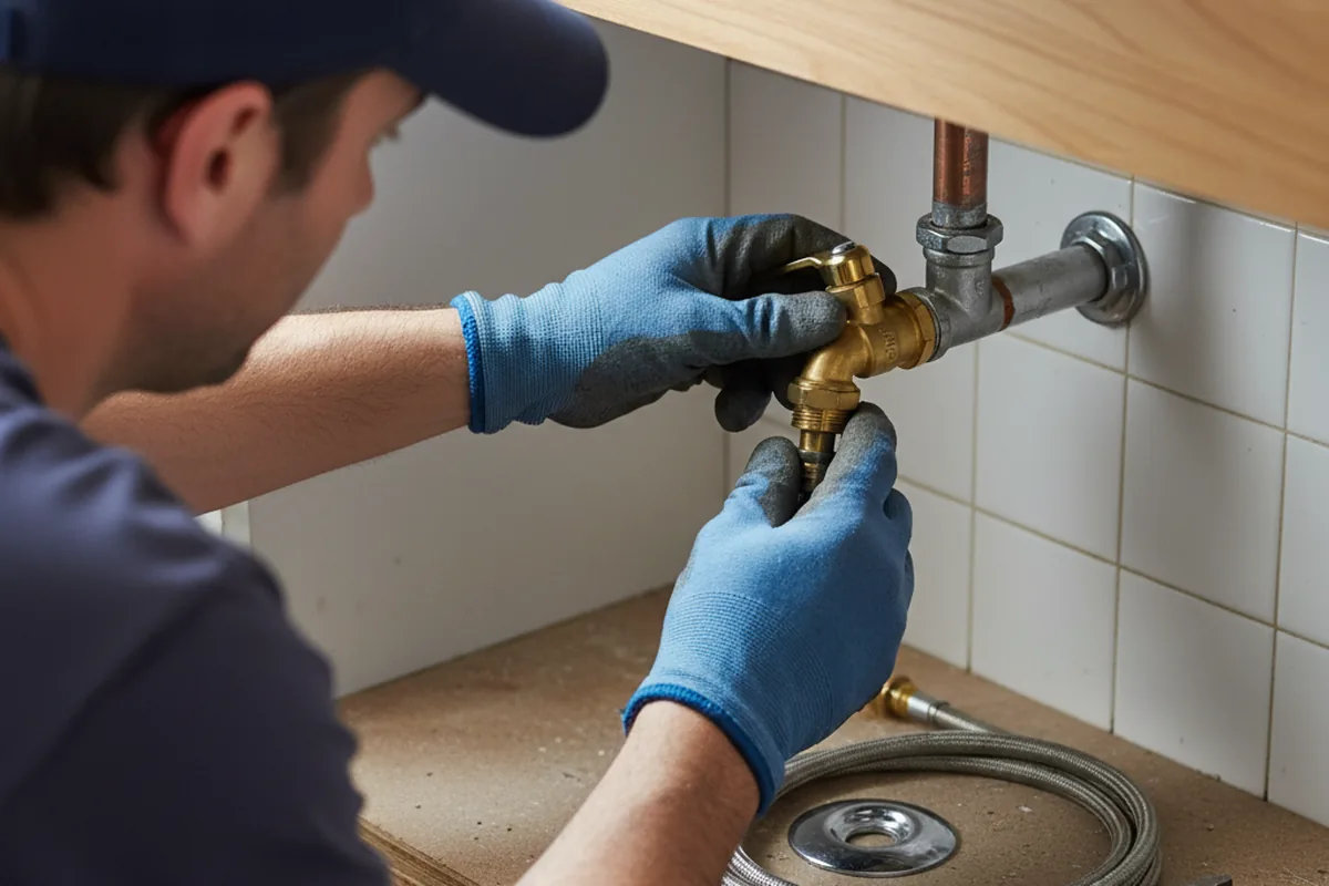 Shutoff valve and fitting work during Emergency Plumbing in Vandergrift